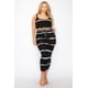 thumbnail image 1 of Saronite Conjunto de Vestido y Falda Midi de Dos Piezas, sin Mangas, con Estampado Tie Dye, Ajustable y a Rayas, Color Negro (Talla Grande para Mujer), 1 of 3