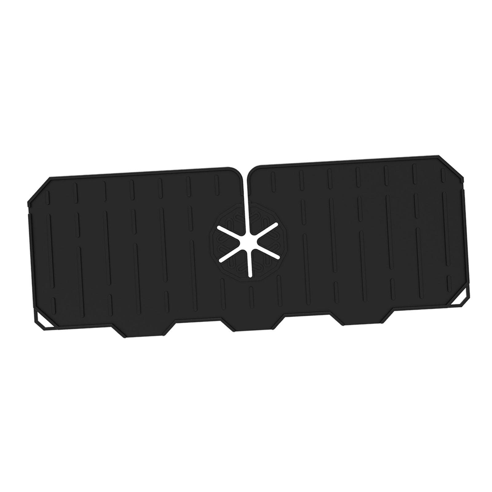 Bothyi - Silicona Fregadero Grifo Mat Splash Catcher Para Cocina Fregadero Hotel Bandeja Negro