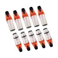 Bothyi - 10 Conectores De Cable Xlr Y Portátiles Para Dj Fiestas Estudio Canto Color Naranja