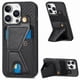 thumbnail image 5 of Funda Resistente para iPhone 16 Pro con Tarjetero y Soporte, Diseño Magnético Negro, 5 of 5
