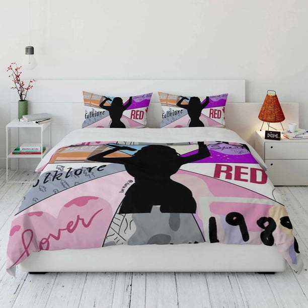 Pop Female Singer Taylors ing Bedding Set Celebrity Swift Duvet Cover Pillowcase Bed Kit Famous Star Quilt Cover Bed SetBed Sheets