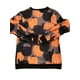 thumbnail image 3 of Pumpkin & Cat Print Crew Neck T-Shirt, Casual Long Sleeve T-Shirt For Spring & Fall, Women's Clothing, 3 of 5