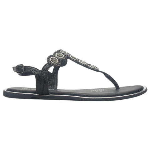 Sandalia De Mujer, Negra Casual Chalada Alki-12