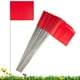 thumbnail image 1 of Banderas marcadoras IKAYAS para césped, 50 unidades, PVC rojo, patio pequeño, 1 of 3