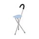 thumbnail image 3 of Asiento De Bastón Plegable Manija Cómoda Silla De Muletas Antideslizante De 34 Pulgadas De Alto Cuadrado Gris, 3 of 3