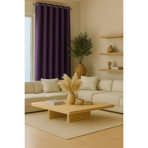 Clems - Cortina Engomada Termica 100% Blackout 140X225 Violeta 140X225