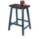 thumbnail image 4 of Asiento Counter Stool Winsome Satori con asiento de 24 pulgadas, color verde azulado rústico, 4 of 8