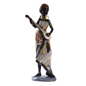 Magideal - Exquisita Figurita De Mujer Africana, Escultura Tribal De Mujer, Manualidades Para Decoración De Estantería , A A