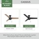 thumbnail image 5 of Ventilador de techo Hunter Cassius de 44" negro de 3 aspas con cadena de tiro, 5 of 9