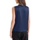 thumbnail image 3 of INSPIRE CHIC Top de Tirantes de Seda Satinada con Escote en V y Detalle Fruncido para Mujer en Verano M Azul Oscuro, 3 of 6