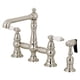 thumbnail image 1 of Grifo Kingston Brass English Country de puente de 8" con rociador, 1 of 6