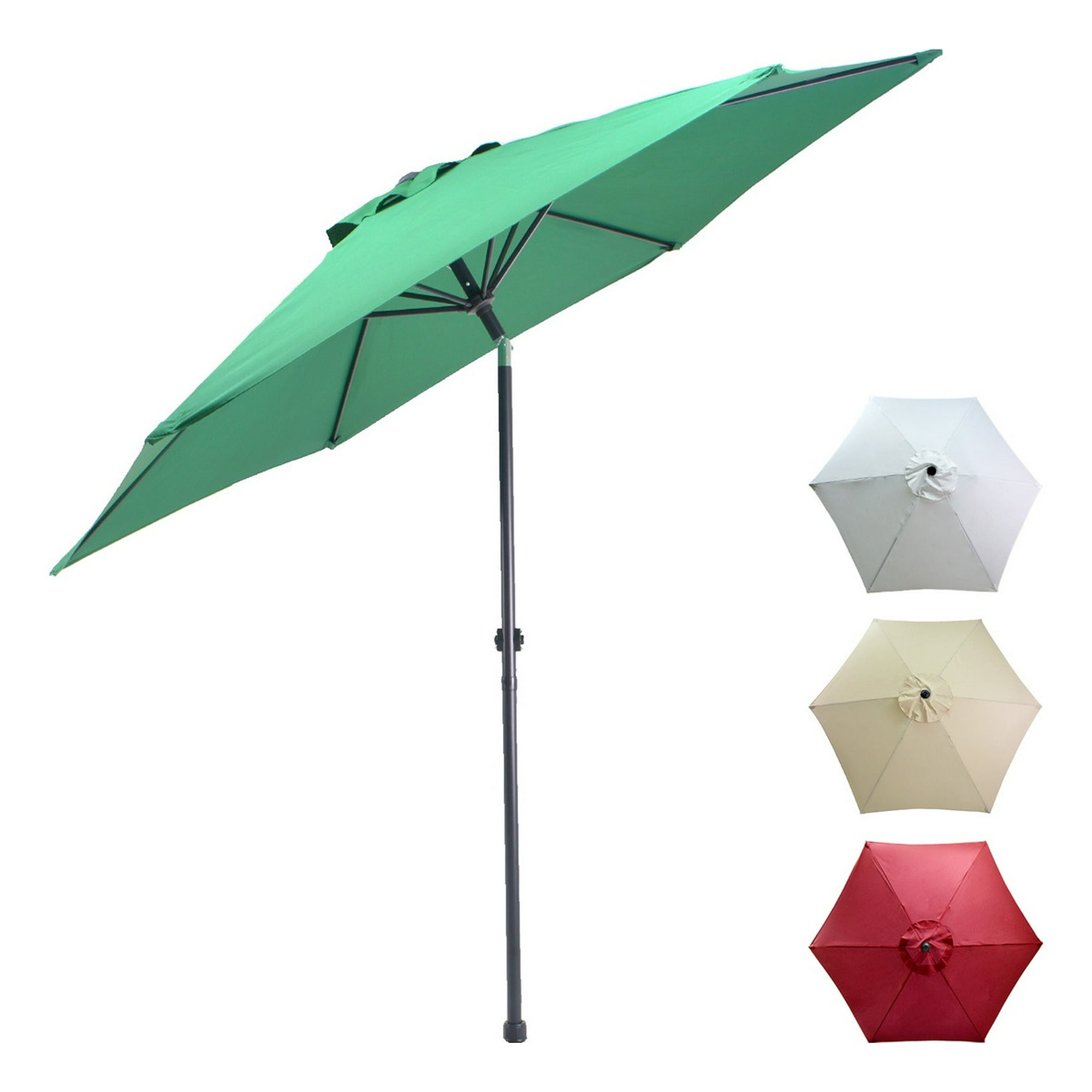 Jardimex - Quitasol Extendible 3m Soporte Pedestal Lateral Verde Uv