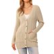 thumbnail image 1 of INSPIRE CHIC Cárdigan Casual de Suéter para Mujer de Punto Retorcido Otoño Invierno Largo Cardigans Modernos XL Albaricoque Oscuro, 1 of 6