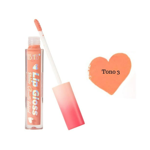 Brillo de Labios Shine Ushas Tonos Nude 4ml T03