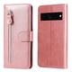 thumbnail image 3 of Funda tipo cartera para Google Pixel 7 Pro con bolsillo con cremallera y ranuras para tarjetas – Función de soporte Rosa, 3 of 6