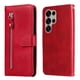 thumbnail image 1 of Funda con Cremallera para Samsung Galaxy S25 Ultra, Carcasa Cartera de Cuero PU con Soporte y Tarjetero, 1 of 6