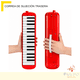 thumbnail image 3 of Melódica 32 Notas Boquilla + Manguera + Estuche Teclado Rojo, 3 of 7