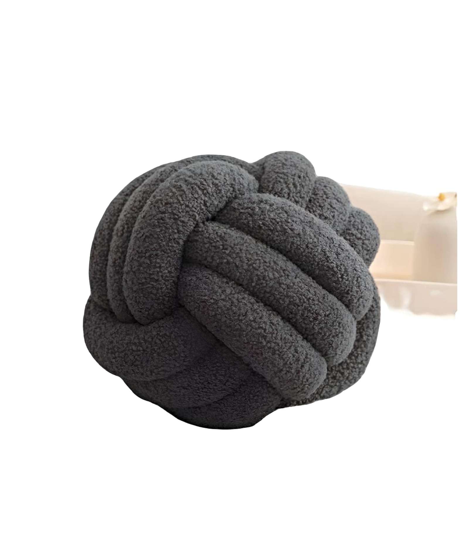 Tengfei - Cojin Elegante Nudo Gris 22 Cm