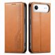 thumbnail image 4 of Funda tipo cartera para iPhone 17 Air de piel con cierre magnético, ranuras para tarjetas y correa para la muñeca Marrón, 4 of 6