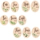 thumbnail image 2 of Letrero con los hitos mensuales del bebé, accesorio perfecto para fotografía de recién nacidos, 10 discos circulares de madera con marcadores de doble cara, letrero para anunciar al bebé como accesori, 2 of 7