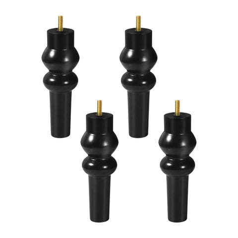 Magideal - 4 Piezas De Muebles De Madera Piernas, Patas De Soporte, Pies De Sofá Únicos Resistentes, Parte De Reemplazo Para El Sofá Armario De Sofá Gabinete De