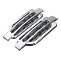 Ioensy - 2 Piezas De Decoración Para Ventilación Lateral De Coche, Accesorios De Ventilación De Coche, Pegatinas Plateadas