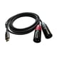 thumbnail image 5 of Cable USB C A 2 XLR De 3 Pines Con Micrófono Balanceado Para Amplificador, Auriculares Y Altavoz De 1,8 M, 5 of 5