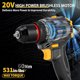thumbnail image 2 of Taladro Inalámbrico AwxryoX 20V Brushless 60Nm 1.5Ah 135pcs, 2 of 3