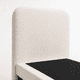 thumbnail image 3 of Base de cama premium 1.5 plaza + respaldo curvo en tela bouclé crudo:, 3 of 3