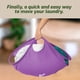 thumbnail image 3 of Cesta de lavandería, diseño de tortuga, plegable, color lavanda, tamaño grande, 3 of 5