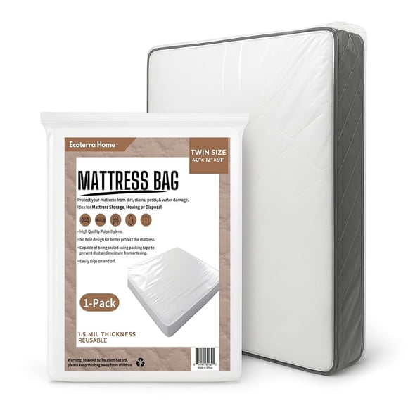 Bolsa protectora impermeable para colchón twin Ecoterra Home 91 × 40 cm (1 unidad)