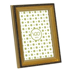 Vgo - Marco Plástico Antique Brilloso Dorado 13X18 Cm