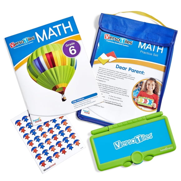 VersaTiles hand2mind Pack de Matemáticas Portátil para Sexto Grado