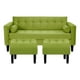 thumbnail image 1 of Sofa Retro 3c + 2 Pouf Felpa 00 Pistacho, 1 of 6