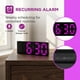 thumbnail image 5 of REGALWOVEN Pequeño Reloj Despertador Digital para Dormitorio, Relojes Despertadores con Pantalla de Números Grandes, Regulable, 12/24H para Dormilones Profundos 6.3 x 2.4 x 1 pulgada Blanco, 5 of 6