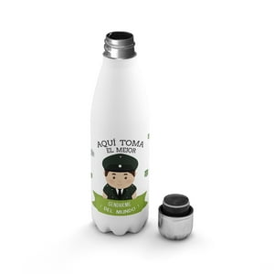Creango - Botella Agua Termica Aqui Toma El Mejor Gendarme De Acero Inoxidable