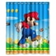 thumbnail image 1 of Cortina de ducha de Super Mario Bros., juego de cortina de baño con ganchos, tamaño 60 x 72 pulgadas, 1 of 3