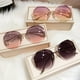 thumbnail image 2 of Fashion Sunglasses Women Metal Female UV400 Vintage Ladies Stylish Design Oversized Square Sunglasses For Women, 2 of 3