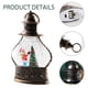 thumbnail image 5 of Bolas de nieve navideñas con forma de farol, bola de nieve cilíndrica con purpurina, bolas de nieve navideñas de bronce, linterna con decoración de muñeco de nieve y árbol de Navidad., 5 of 5