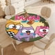 thumbnail image 4 of Bubu y los búhitos-theme Fitted Round Tablecloths Elastic Edged Table Covers Waterproof Table Cloth for Kitchen Holiday Party Tables Decor 150cm, 4 of 6
