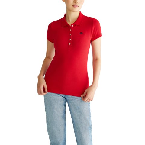 Polo Aeropostale Aero Solid A87 True Red Para Mujer