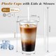 thumbnail image 2 of Vasos plásticos Ginkgo de 20 oz, 50 unidades, con tapas y bombillas, 2 of 3