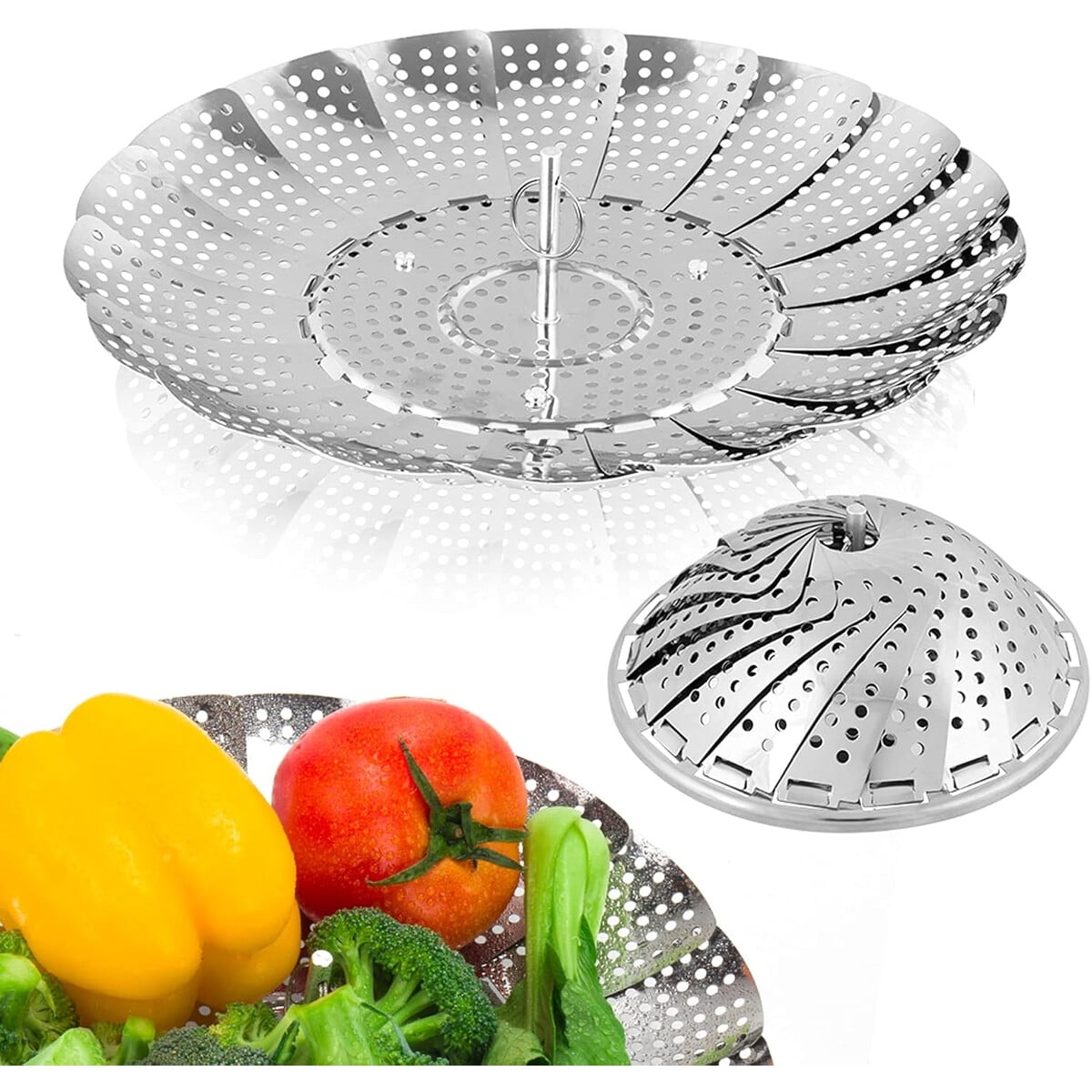 Cesta Vaporera Sayfine Acero Inoxidable 9.2cm Plegable