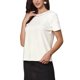 thumbnail image 1 of INSPIRE CHIC Tops de cuello de tweed para mujer 2026 Blusa elegante de verano de manga corta L Blanco, 1 of 6