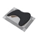 thumbnail image 3 of Reposabrazos en forma de U de cuero PU, reposamanos para uñas con estera, portátil, transpirable, cómodo para el hogar, uñas acrílicas DIY, tecnología negro con estera gris, 3 of 5