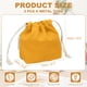 thumbnail image 2 of Uxcell 2 piezas bolsa de maquillaje con cordón, bolsa cosmética de lona de 4.7" organizador de artículos de tocador para accesorios de viaje, naranja, 2 of 7