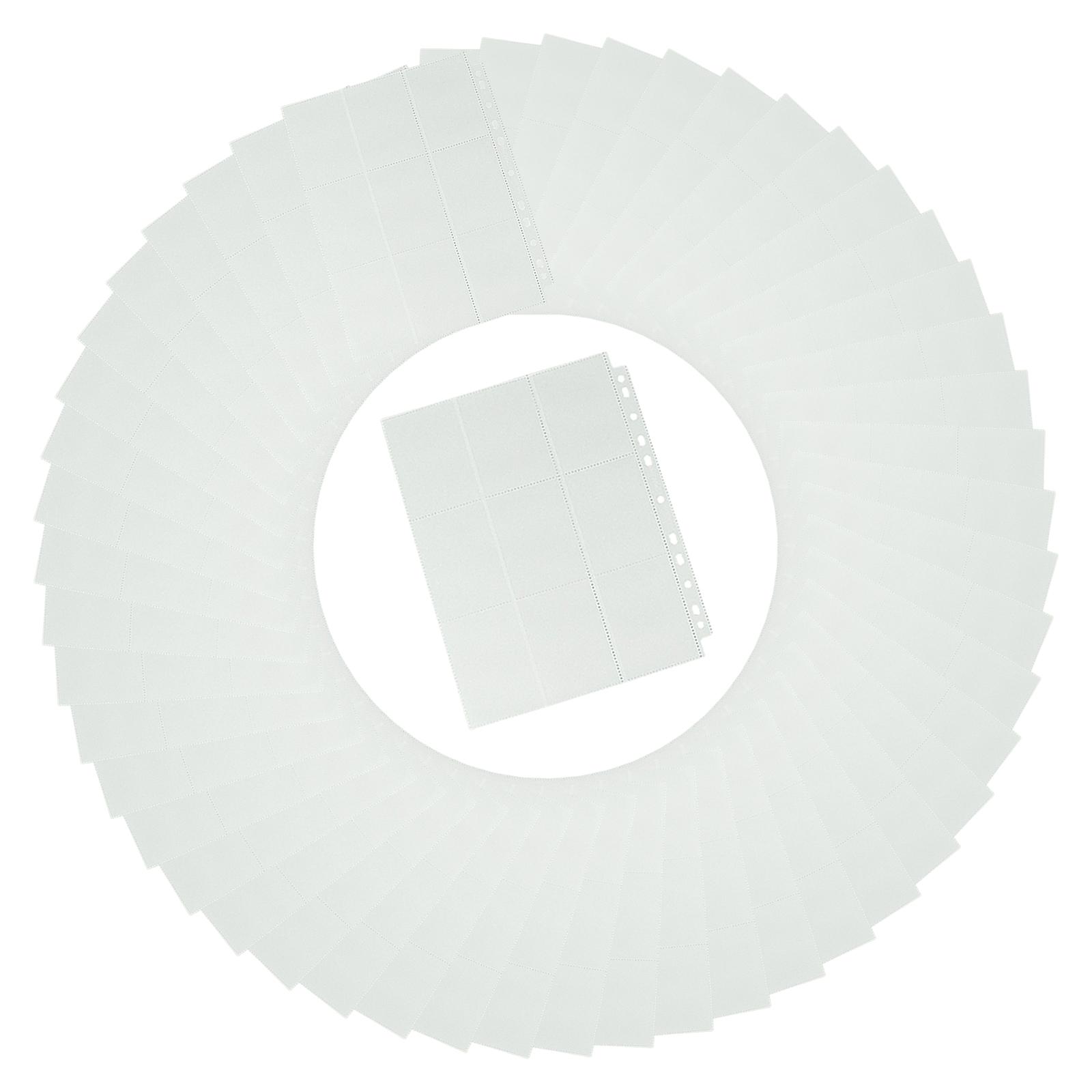 Magideal - Álbum De Cartas Coleccionables (50 Unidades, 900 Bolsillos), Para Fútbol Y Baloncesto (239 X 300 Mm) Blanco