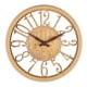 thumbnail image 3 of Reloj De Pared De Estilo Europeo De 12 ", Textura De Madera Hueca Redonda Para El Hogar, Cafetería, Bar, Madera Natural, 3 of 5