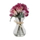 thumbnail image 1 of Hortensia y Rosas Rosadas en Florero de Vidrio 25 cm, 1 of 2