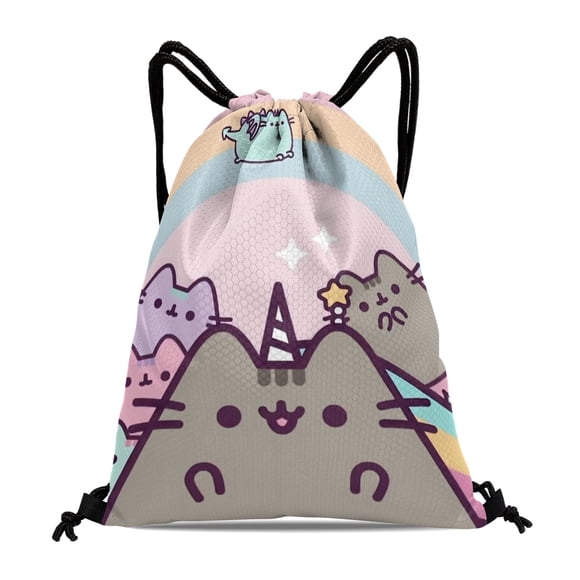 Pusheen (Gato) Mochila de Cuerdas para Deportes y Gimnasio 30×40cm